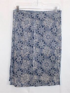 Vintage Wrapper Blue Patterned Skirt